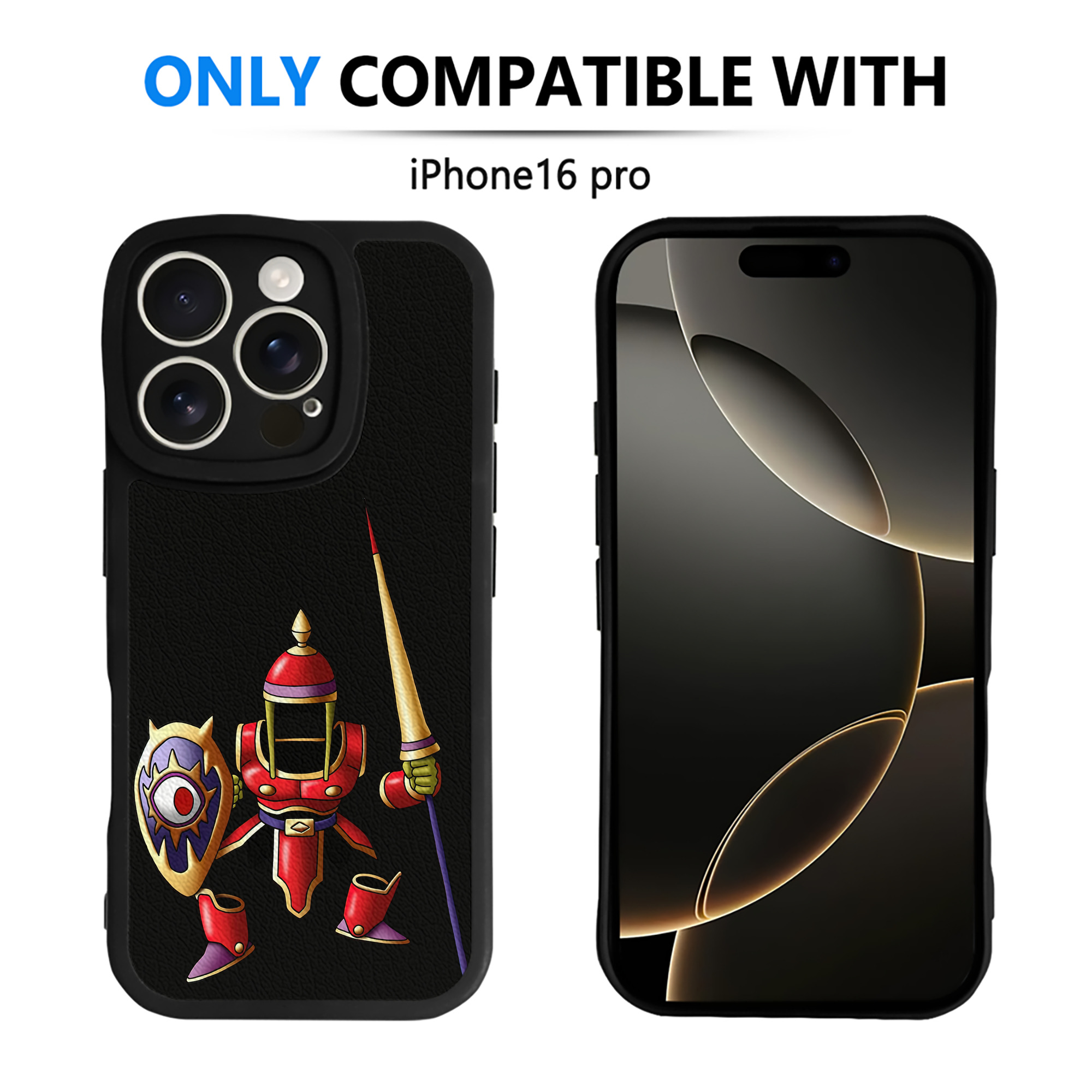 （画像用） ドラゴンクエスト Doragon Kuesuto Dragon Quest 【iPhone 16シリーズ対応】シリコンスマホケース（レザー調） 材質：シリコン